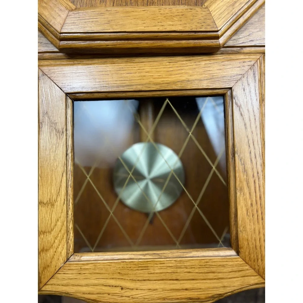 Daniel Dakota Oak Wood Schoolhouse Regulator Wall Clock Westminster Chime Quartz